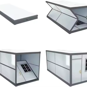 20ft  Modular Steel Folding Container House Prefab X Solar System for Home Office Camping for Hotels