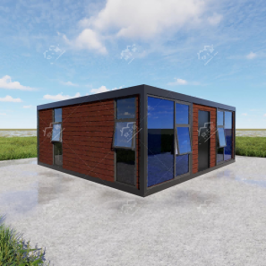 20/40Ft Prefab Houses Flat Modern Forest Camp Cabin